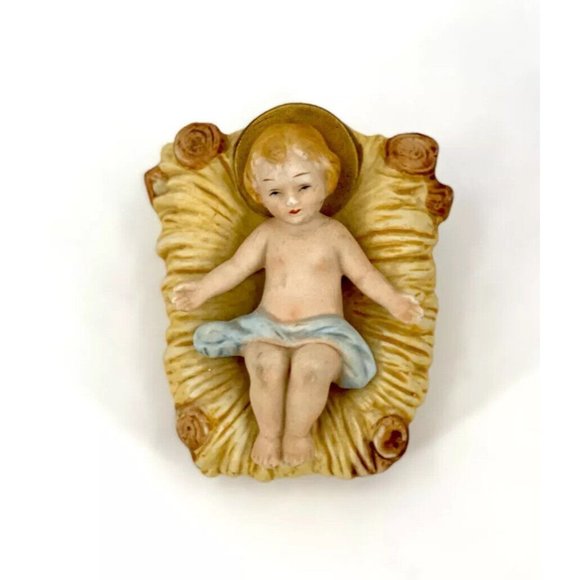 Handmade Ceramic Christmas Nativity Figurine 8 Piece Set Mary Joseph Jesus *SEE* - Picture 2 of 12